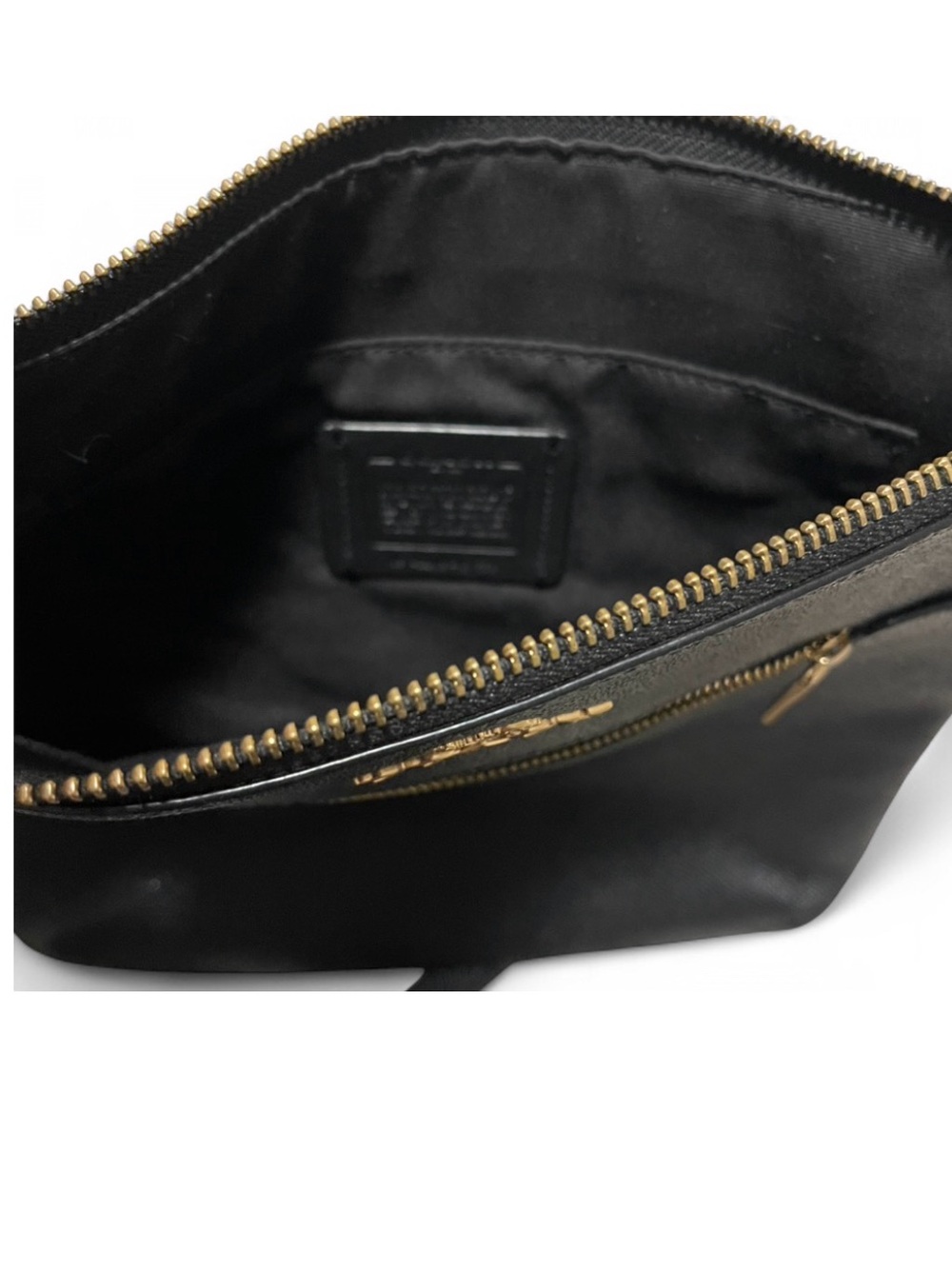 Coach Black Saffiano Leather Crossbody with Gold Hardware - Picture 2 of 3